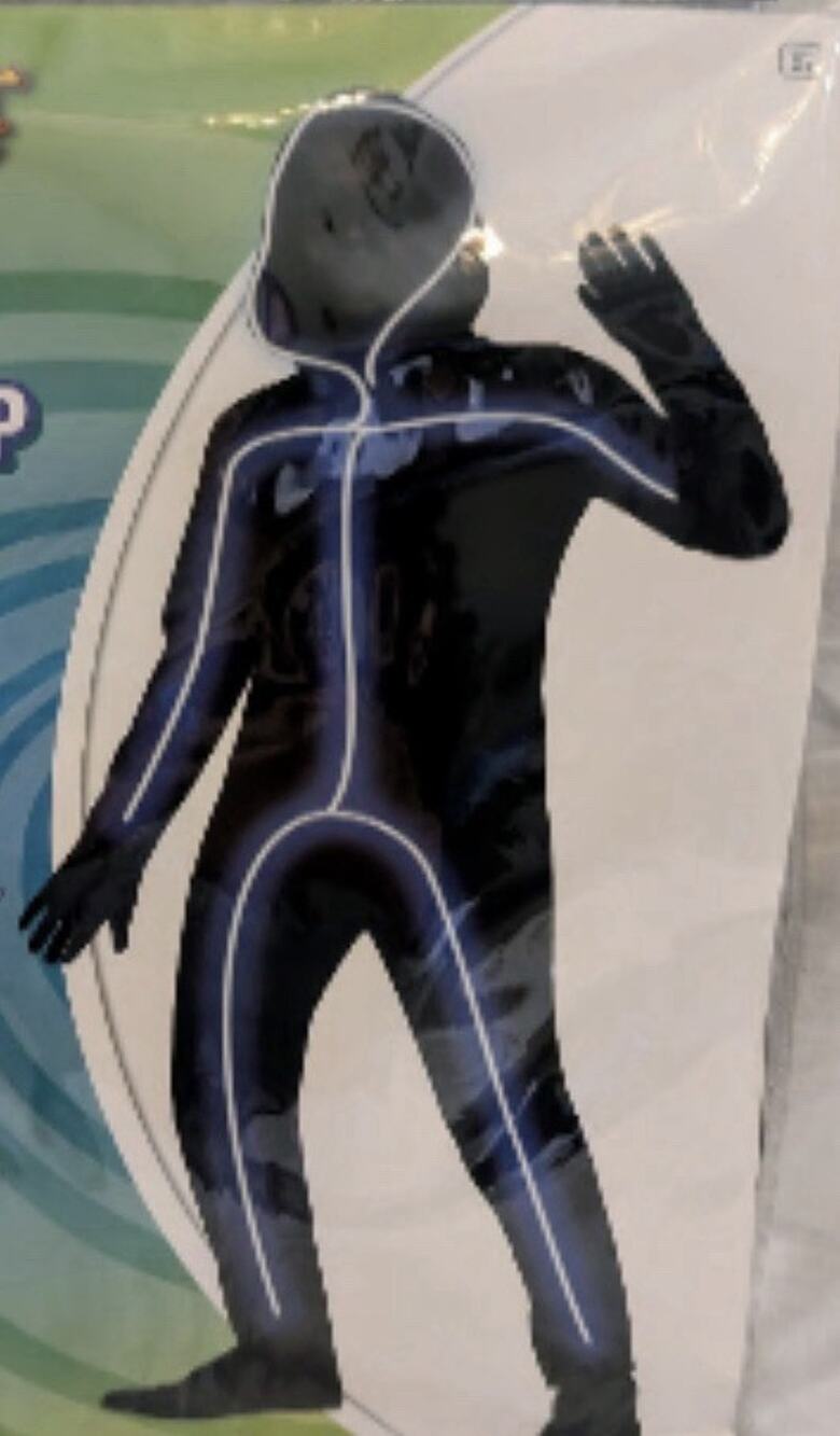 Spirit Blue Light Up Stick Figure Costume Adult One Size Halloween LED